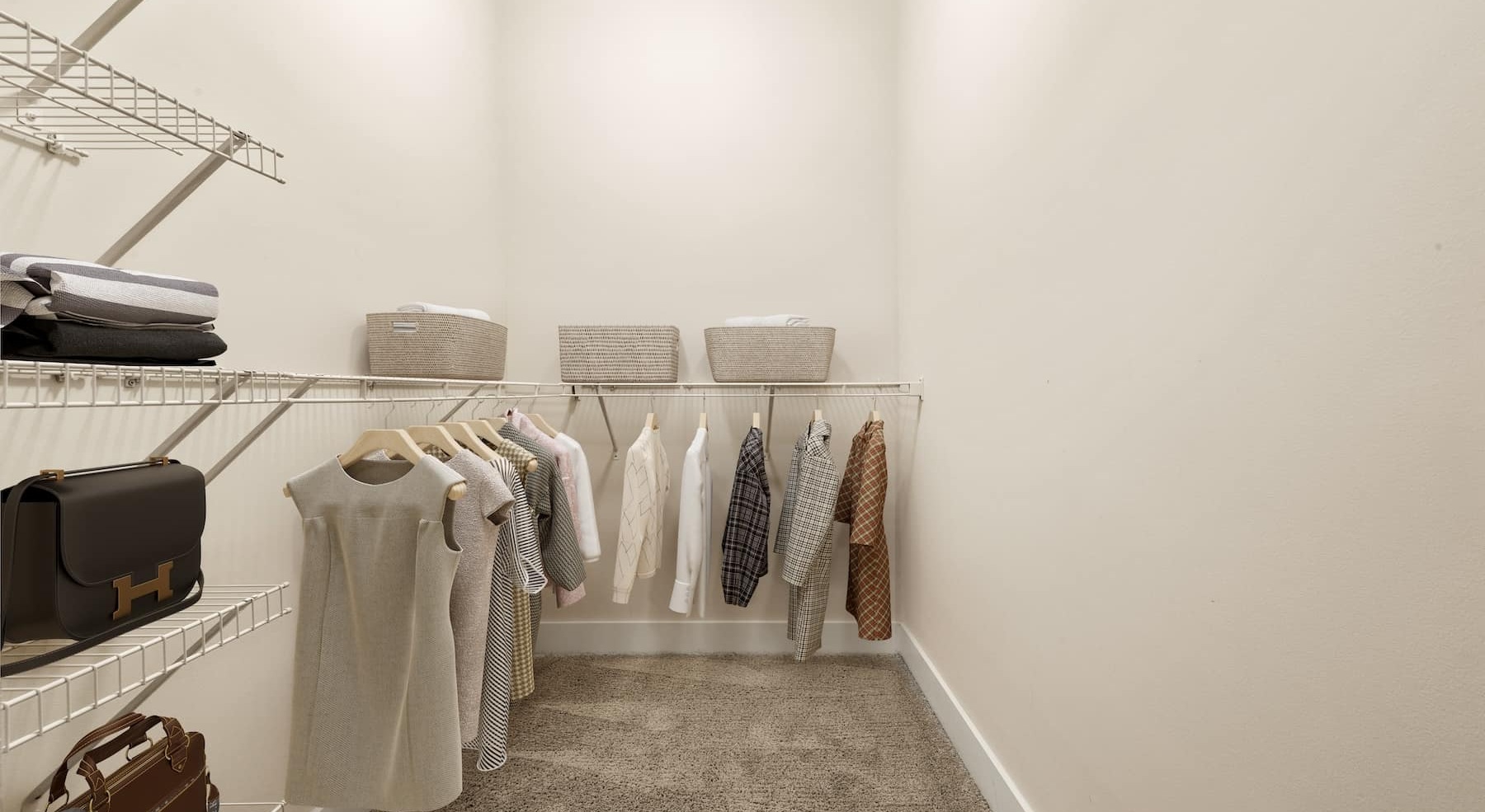 closet space and plenty of shelves