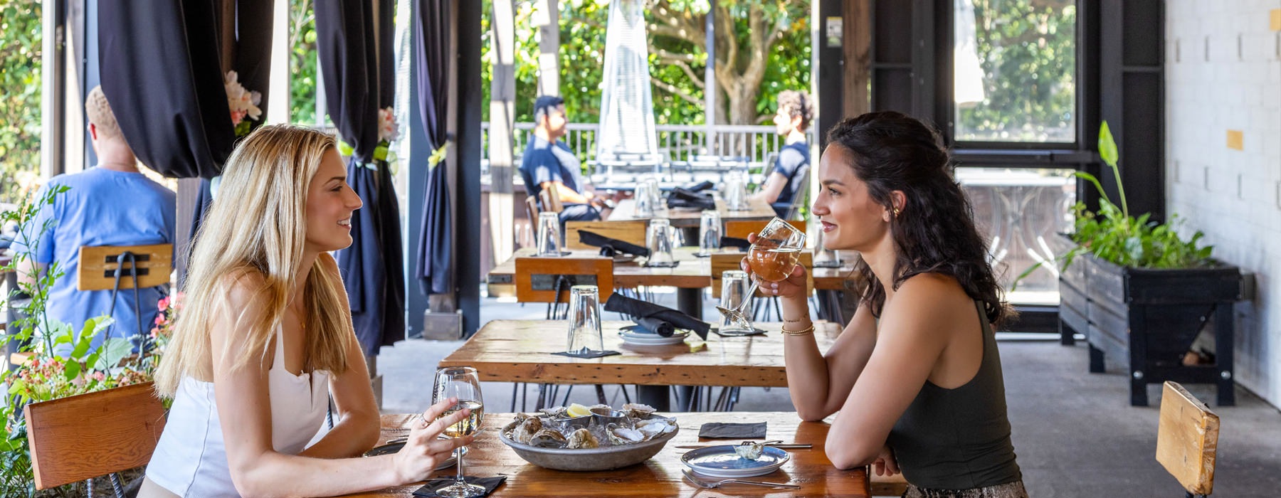 friends having brunch together